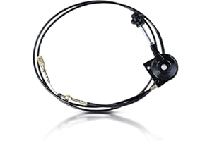 FLYLIN Excavator Throttle Control Cable, Universal Manual Flexible Throttle Wire with Black Knob, Excavator Motor Control Cable Replacement for Excavator/Mixer Truck (2.5m)
