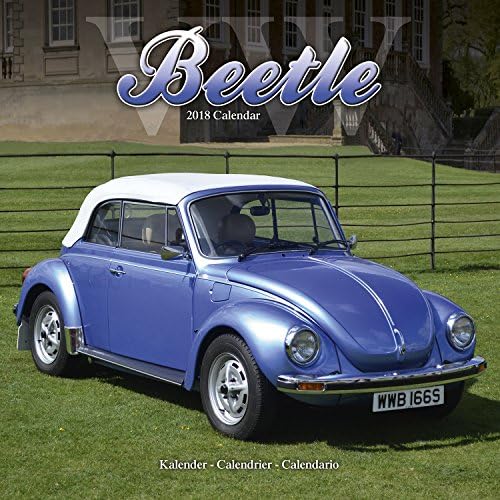 VW Beetle Calendar- Calendars 2017 - 2018 Wall Calendars - Car Calendar - Automobile Calendar - Beetle 16 Month Wall Calendar by Avonside