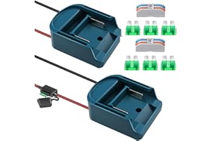 2Pcs for Power Wheel Adapter for Makita 18V Battery,Power Connector for Rc Car, for Robotics,Rc Truck,DIY use, DIY Converter 