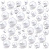 Vase Filler White Faux Pearl Beads 180 Pcs Vase Fillers for Centerpieces, No Hole White Vases for Centerpieces Floating Pearls Water Beads Birthday Wedding Table Decorations for Party 8/14/18/20mm