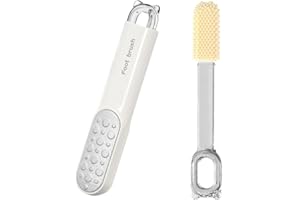 VISDOLL Double-Sided Stainless Steel Foot File, Foot Callus Remover & Foot Scrubber, Professional At-Home Pedicure Tool for Dry & Wet Feet, Hard Skin & Corn Remover, White (Home Salon Use)