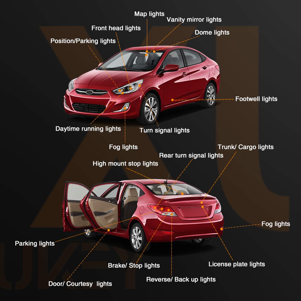 thumbnail image 2 of 20pc Winetis 6000K White LED Interior Light Kit For Car – Dome, Map, License 2 of 5
