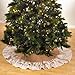 Fennco Styles Sidonia Cotton and Jute Ruffled Holiday Decor Christmas Tree Skirt, One Piece (56
