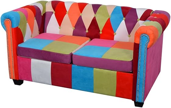 Amazon Com Festnight Chesterfield Sofa Fabric Upholstery Sofa
