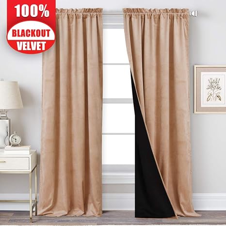 Amazon.com: StangH Velvet Curtains 96 Inches - Double Layers Curtains