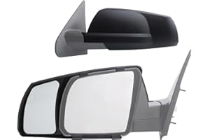 FIT SYSTEM K SOURCE Snap & Zap 81300 Custom Fit Towing Mirror for 2007-2021 Tundra, 2008-2022 Sequoia, Patented