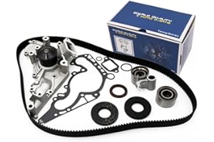 WQ W&Q AUTO PARTS Timing Belt Water Pump Kit fits 03-09 For Lexus GX470 SC43, For Toyota 4Runner, 01-09 For Sequoia Tundra,98-07 For Lexus LX470, For Toyota Land Cruiser, 98-00 GS400 LS400 SC400 4.0L 4.3L 4.7L V8 DOHC