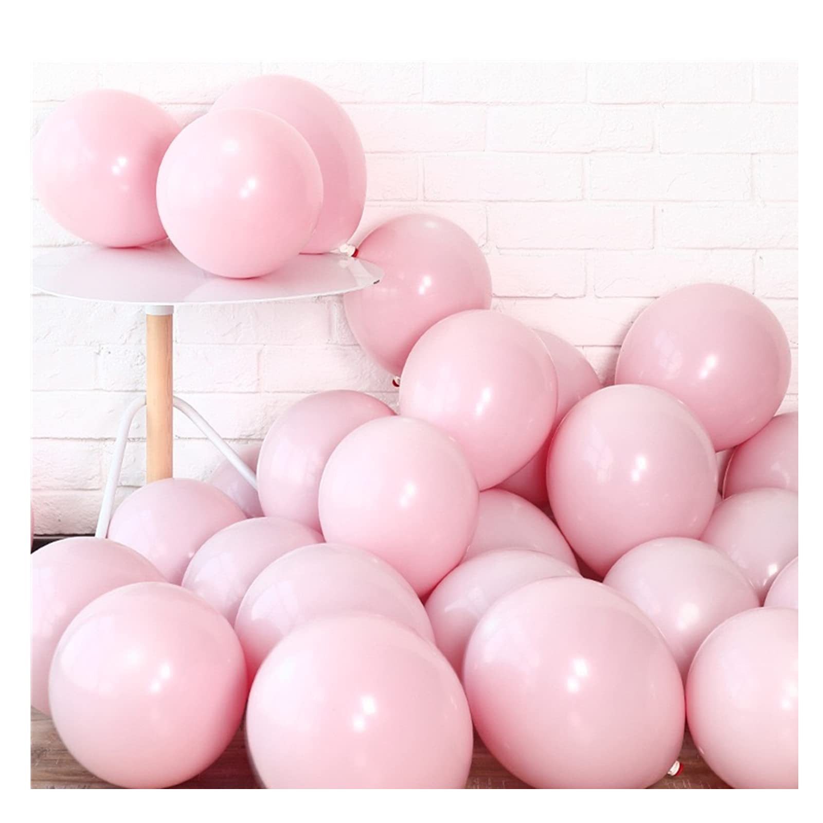 100 Pcs 12 Inch Baby Pink Macaron Pastel Latex Balloon,Romantic Baloon Decorative Latex Balloons for Valentines Baby Shower Birthday Party Wedding Engagement Anniversary Xmas Festival Decor Supplies