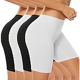 POKARLA 4 Pack Women's Cotton Underwear Boxer Shorts Anti Chafing Bike Shorts Boyshorts Panties Regular & Plus Size