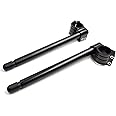 Φ33mm Clip ons Handlebar replacement Fit for Universal Fork diameter 33mm cafe Racer handlebars Tilt Angle 8° bars Φ 7/8", 33mm Clip on Assembly Black