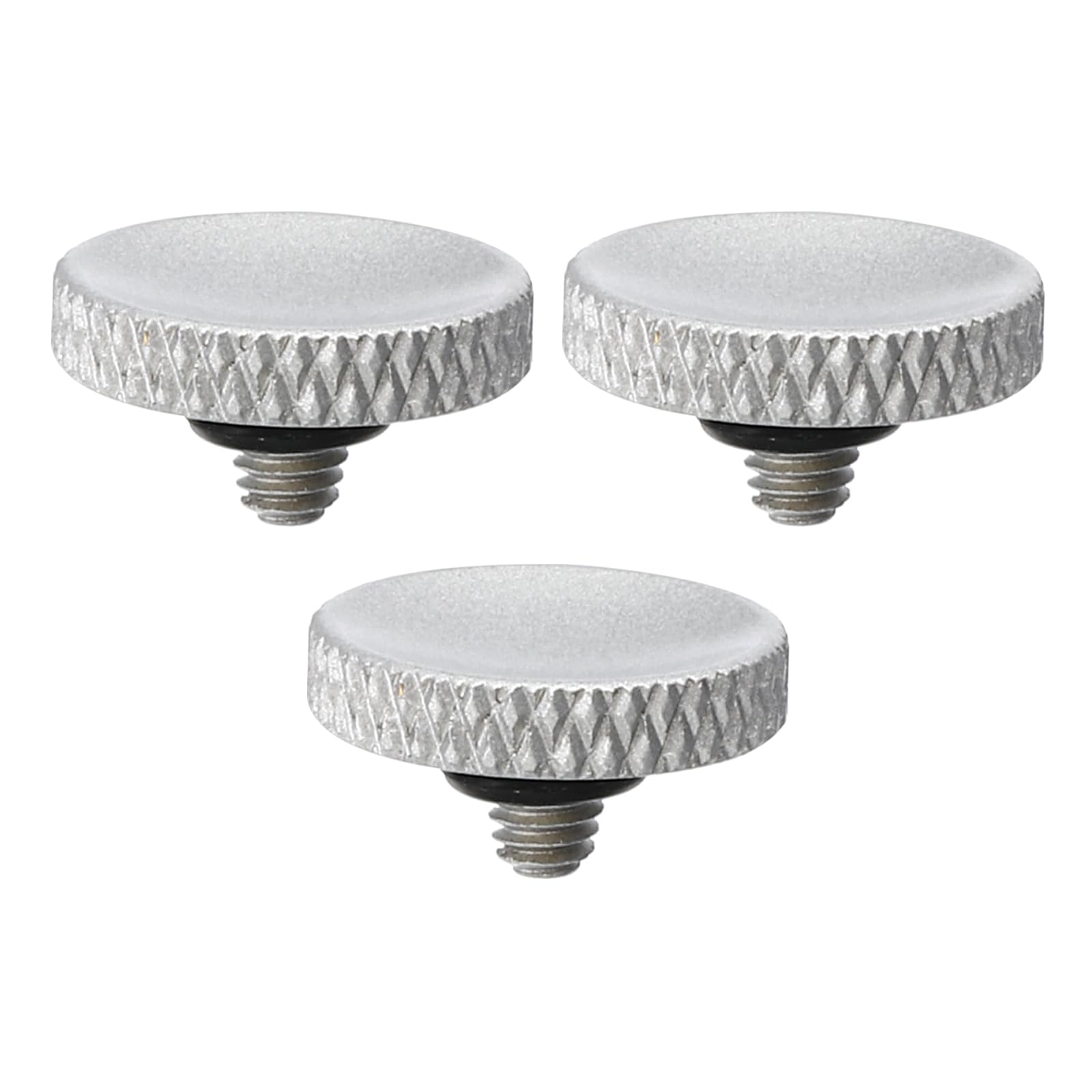 PATIKIL Camera Shutter Button, 3 Pack Soft Shutter Release Button Pure Copper Camera Button Knurled Suitable for Nikon for Fujifilm for Leica DSLR/SLR Camera, Silver