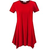 Topdress Women's Loose Fit Swing Shirt Casual Tunic Top for Leggings