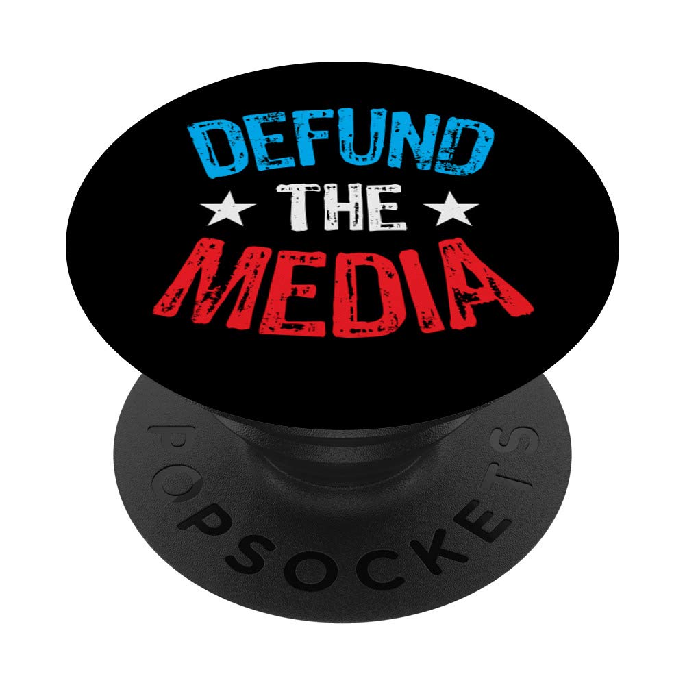 Defund The Media No To Fake News Propaganda Protest PopSockets Swappable PopGrip