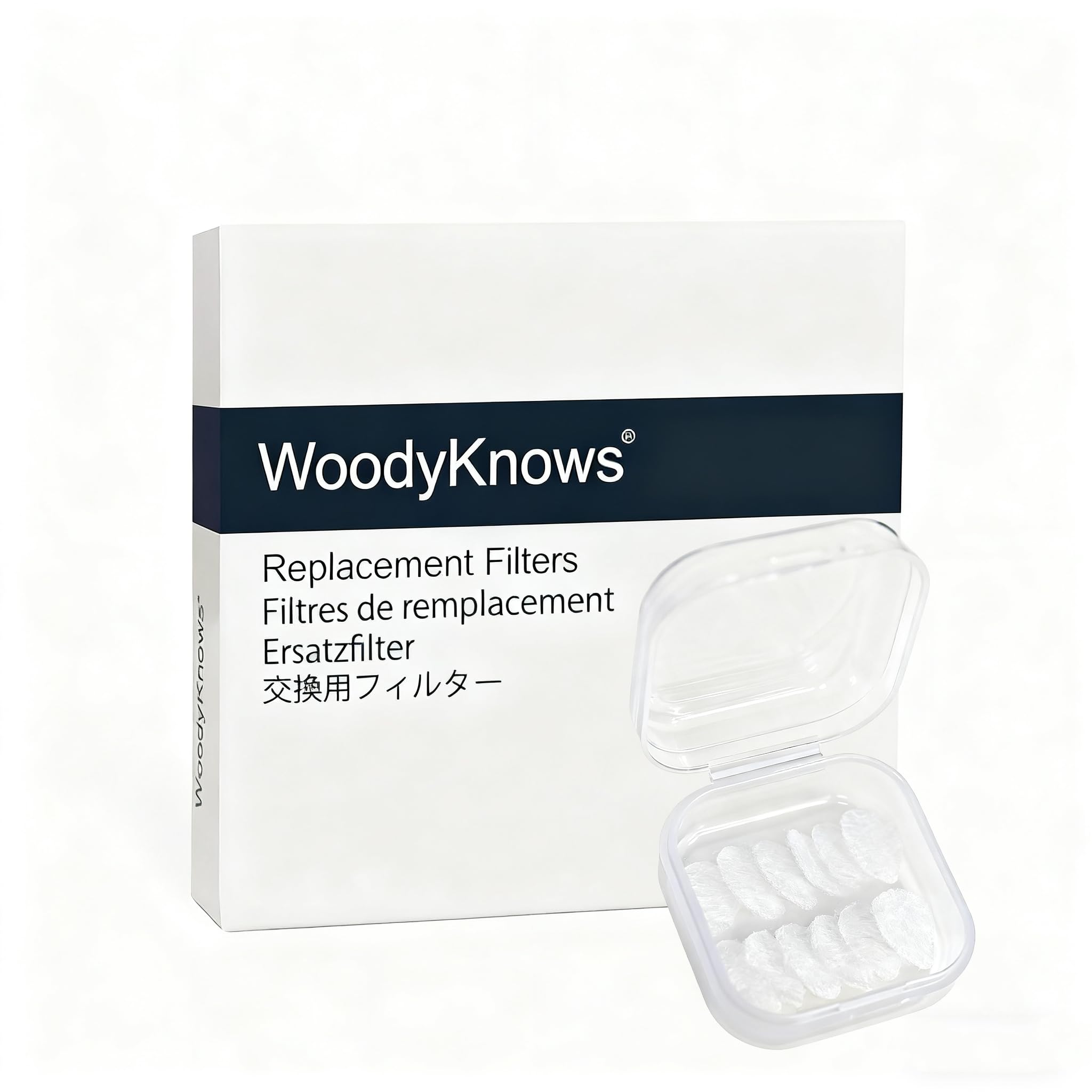 Replacement Filters of WoodyKnows Super-Defense Nasal Filters (Replacement Filter-Round 60 Pairs, Large)