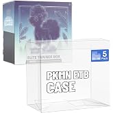 HTRYBNES 5 Pack Clear PKMN ETB Protector Case, 0.5mm Thick PET | PKMN Elite Trainer Box Protector, PET Plastic Display Box Protector for Collectors Gifts Elite Trainer Boxes
