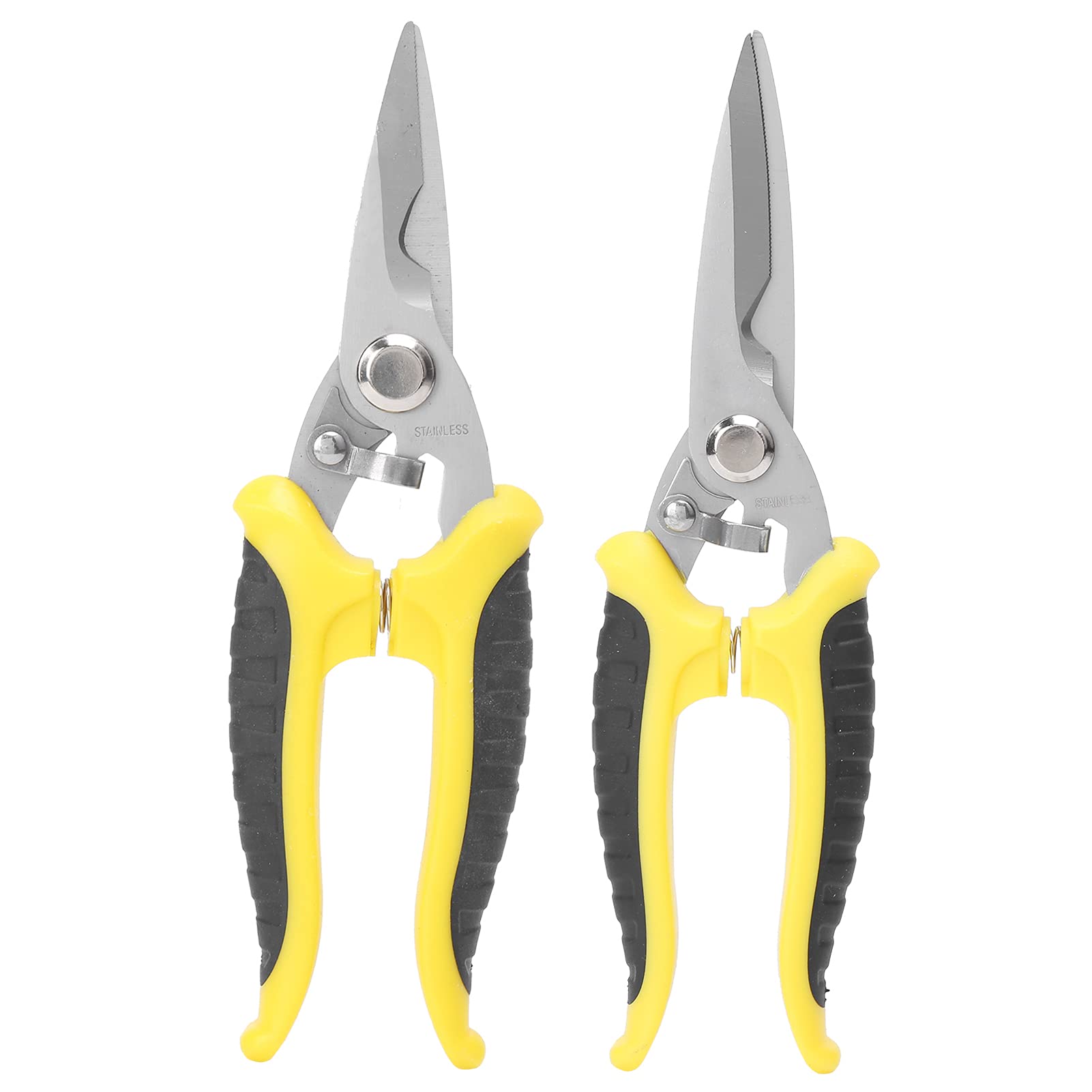 Electrician Scissors Easily Portable Utility Scissors Heavy Duty Blades and Soft Rubber Grip for Working Electricians and Technicians(8in)