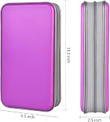 alavisxf xx CD Case 96 Capacity Purple Portable Zipper DVD Holder view 4
