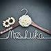 Personalized Bridal Dress Hanger Bridal Shower Gift, Custom Rustic Wedding Hanger, Bride Bridesmaid Maid of Honor Name Hanger