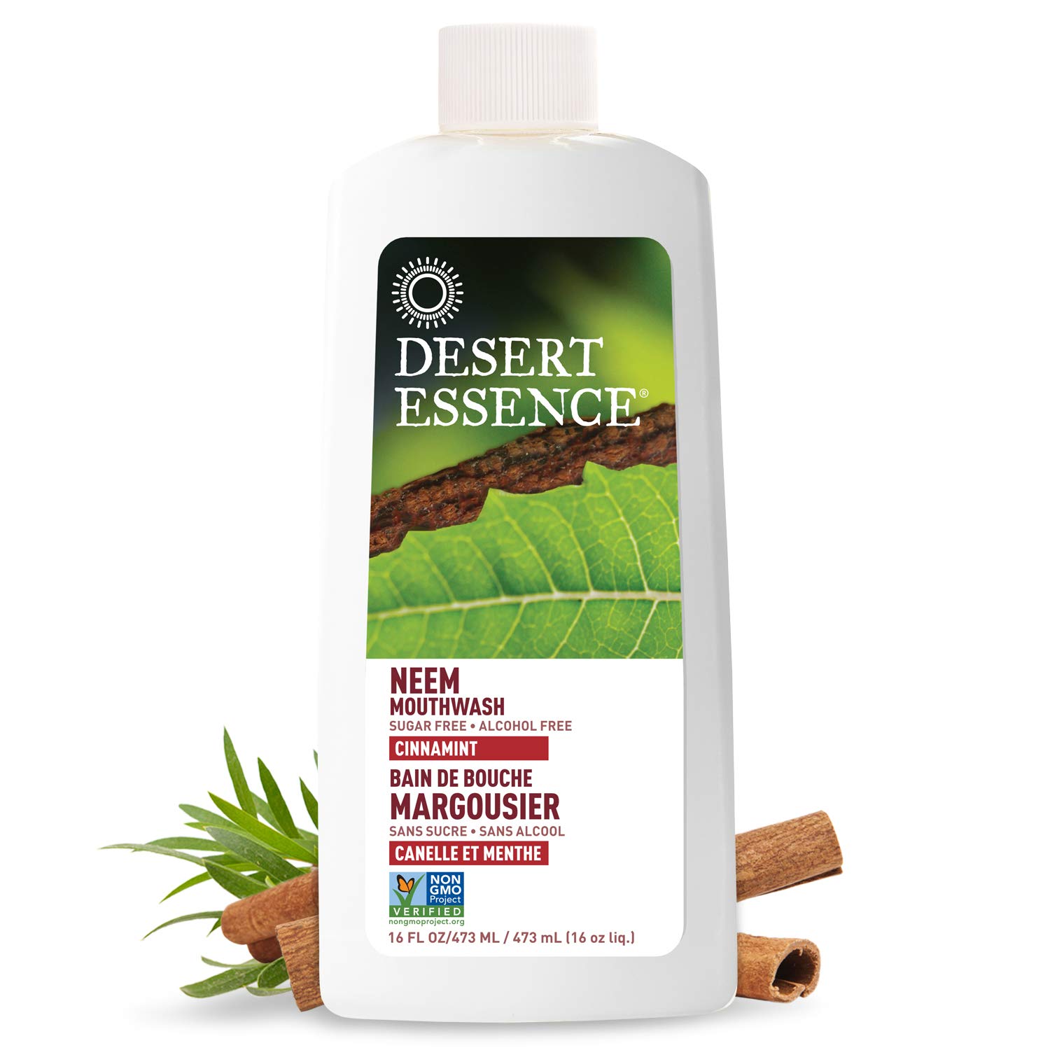 Desert Essence Mouthwash - Natural Neem - Cinnamint - 16 oz