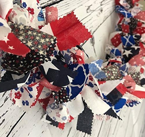 Patriotic Red White Blue Fabric Garland Olympics