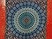 Tapestry Wall Hanging, Mandala Tapestries, Indian Cotton Bedspread, Blue Color Theme, Picnic Blanket, Wall Art, Hippie Tapestry, 140 x 220 Cms