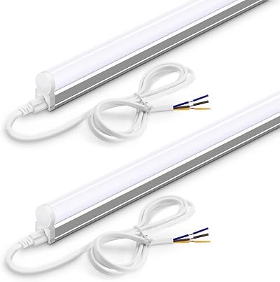 Barrina 2ft LED Batten Light 60cm T5 1100lm 10W 6500K 2 Pack