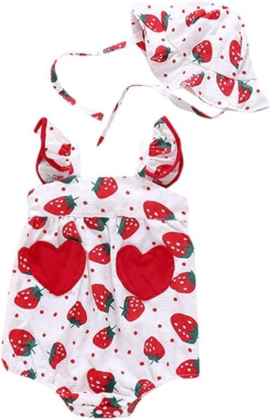 baby sunsuit and hat