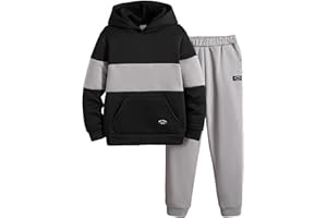 VEGGIEDOT Boys Clothes Sweatsuit Winter Clothes Pants Set Boys Outfits Pullover Hoodies Size 7 8 9 10 11 12 13 14