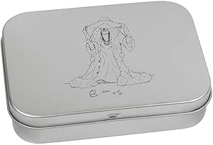 110mm x 80mm 'Sombrero Grande y Abrigo' Caja de Almacenamiento / Lata