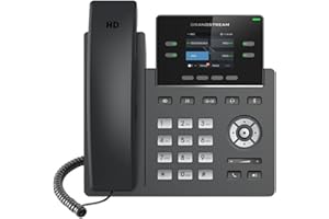 Grandstream GRP2612W IP Phone | 4 Lines, 4 SIP Accounts | 2.4-Inch Color Display | Wi-Fi 5 | Dual-port 10/100 Ethernet with Integrated PoE