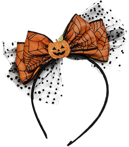LALAFINA Women's Headbands 2pcs Halloween Spider Web Fasciantor Spider Web Hair Hoop