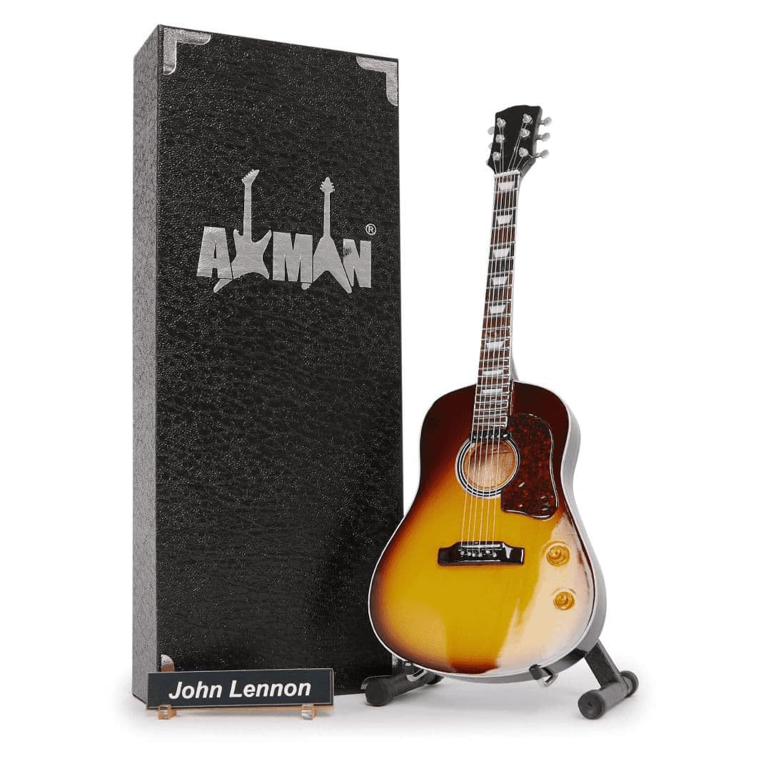 AXMAN, John L - Miniature Guitar Replica - Music Gifts - Handmade Ornamental 1/4 Scale - Includes a Display Box, Name Tag and Miniature Guitar Stand