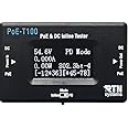 PoE-T100 Inline DC & PoE Tester Tool – Test 802.3af/at/bt, PoE+, 4PPoE, Passive PoE & 12-57V DC – OLED Display Network Tester