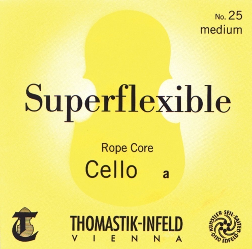 Thomastik single string for cello 4/4 Superflexible - C string steel cable core, silver wound, strong