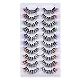 outopen Colored Lashes, False Eyelashes with