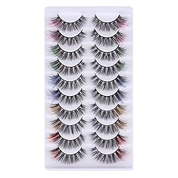 outopen Colored Lashes, False Eyelashes with