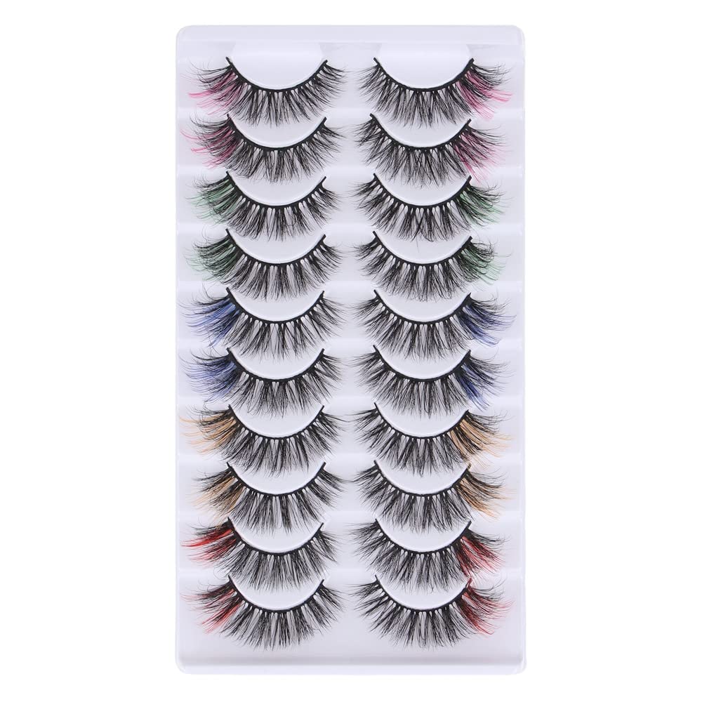 outopen Colored Lashes, False Eyelashes with