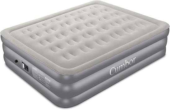 Amazon Cumbor エアーベッド クイーンサイズ エアベッド 電動ポンプ内蔵 極厚 エアマット 長さ3x幅152x厚さ46cm 耐荷重300kg エアーマット 収納バッグ 補修シール 日本語取扱説明書付き 家庭用 来客 予備ベッド アウトドア 防災用 Cumbor エアー マット エアーベッド