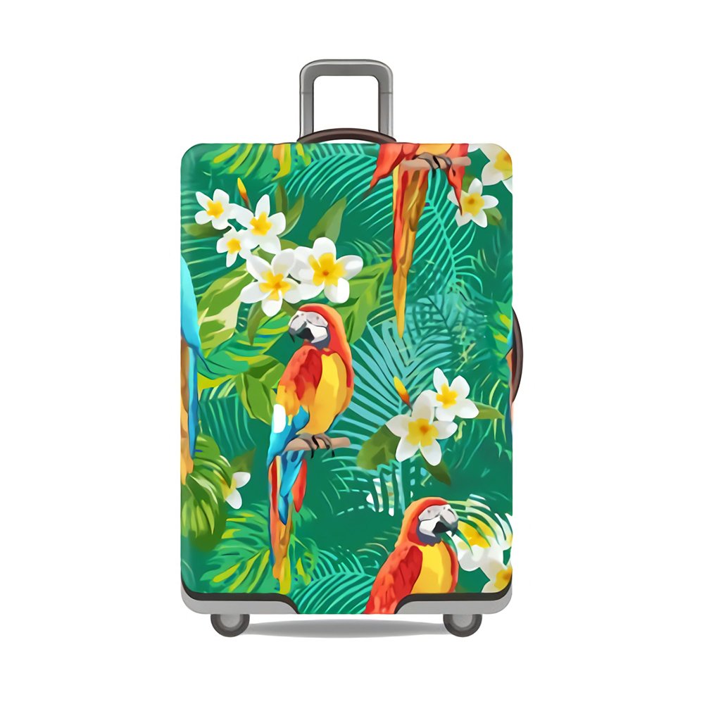 Gifts Treat Suitcase Cover Luggage Cover (Without Suitcase) (Suitcase Cover Jungle&Parrots, XL(Fit 29"-32" Suitcase))
