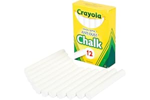 Crayola(R) Anti-Dust Chalk, (White) Box Of 12 Sticks