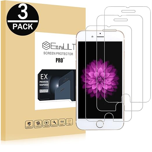 EasyULT Kompatibel mit Schutzfolie Displayschutzfolie Glas Folie Glasfolie Displayschutz Für iPhone 6/6S [3 Stück]