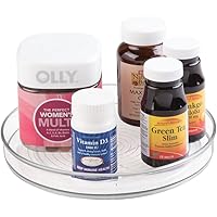 iDesign Recycled Plastic Lazy Susan Turntable Organizer Pantry, Bathroom, General Storage and More, The Linus Collection, 9" 