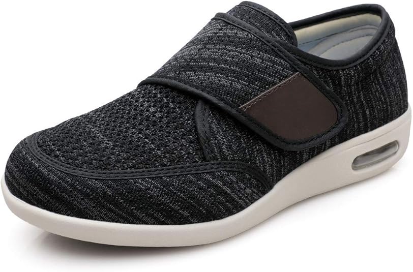 mens velcro sneakers wide width