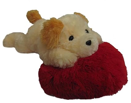 Tickles Cute Dog on Heart Pillow Stuffed Soft Plush Toy Kids Birthday 52 cm