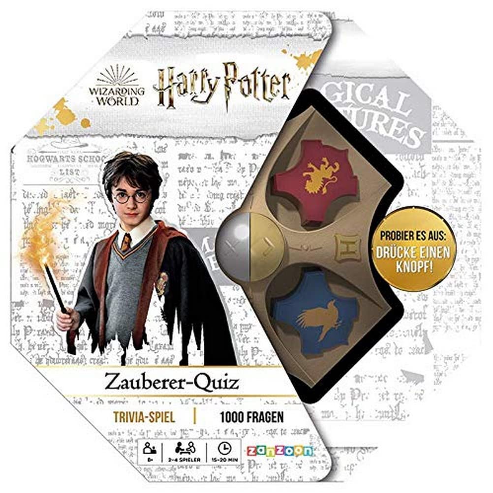 Asmodee | Zanzoon | Harry Potter Wizard Quiz | Family Game | Quiz Game | 2-4 Players | From 8+ Years | 15+ Minutes | German