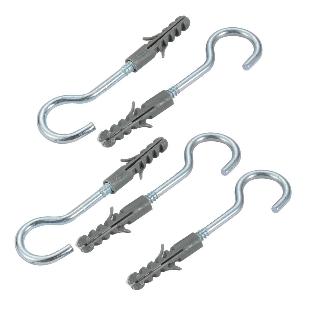 Sourcing Map Hook Eye Screw 8 Mm X 40 Mm Self Drilling Plaster