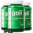 Goli SuperGreen Vitamin Gummy - 180 Count - Essential Vitamins and Minerals - Plant-Based, Vegan, Gluten-Free & Gelatin Free - Health from Within, Pack of 3