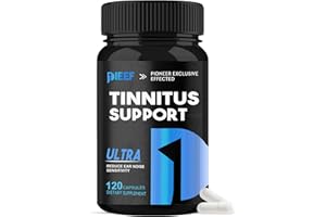 PIEEF Tinnitus Relief for Ringing Ears, 120 Capsules Ear Health Vitamins Supplement, Natural Herbal Tinnitus Reduce Ear Clicking Buzzing, Improving Hearing for Men and Women, (60-Day Supply)