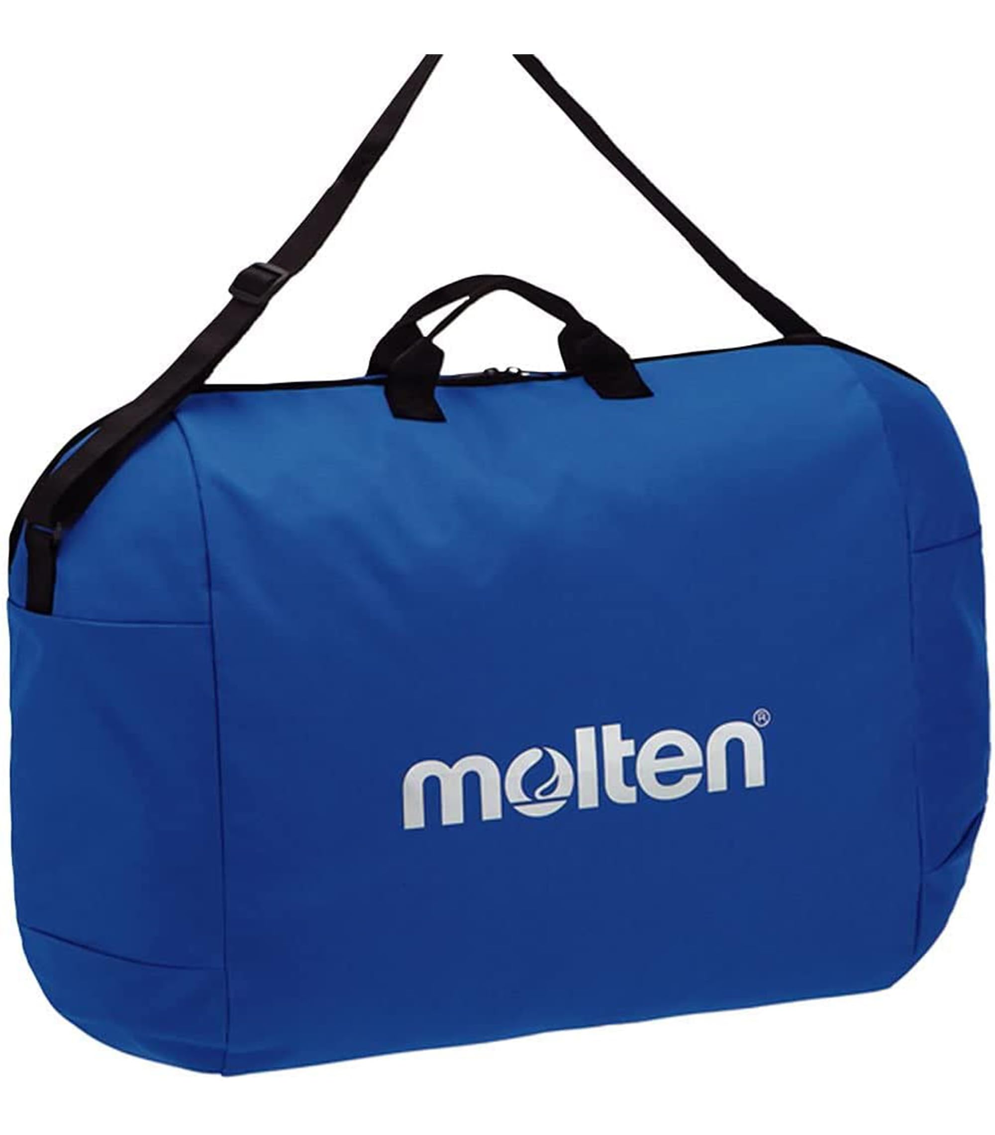 Molten Ball Bag with Adjustable Shoulder Strap | Secure and Convenient Zip Access | Holds Six Full Size 7 Basketballs, Blue