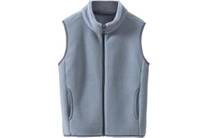 KIDDOOK Kids Polar Fleece Vest Full-Zip Warm Sleeveless Lightweight Outwear 3-12Years
